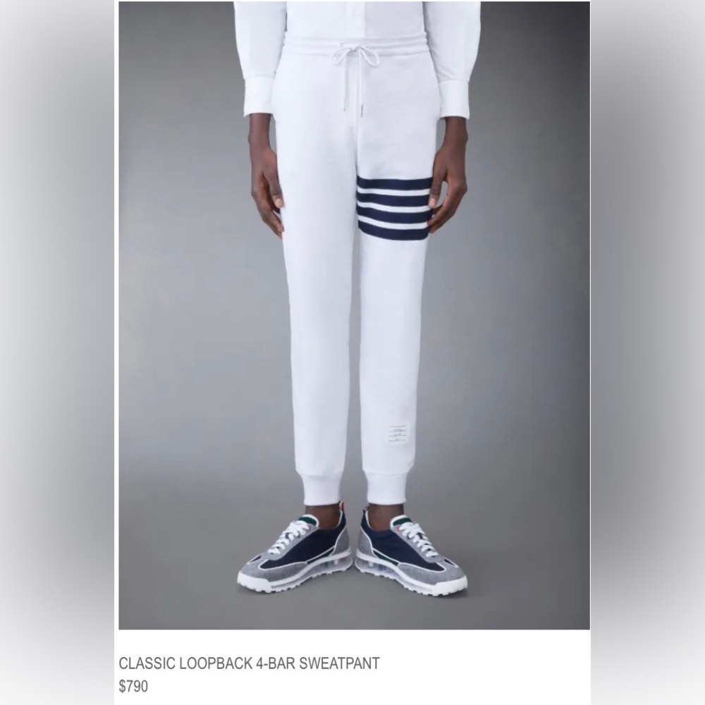 Thom Browne, Classic Loopback 4-bar Sweatpants